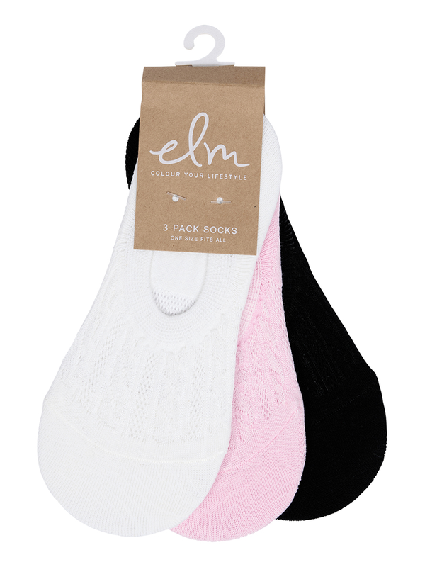 Elm Jacquard 3 Pack Socks