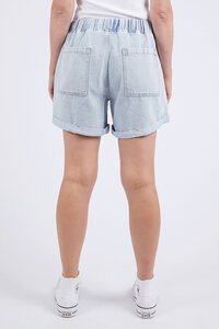 Elm Emma Relaxed Denim Short Light Blue Wash