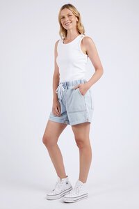 Elm Emma Relaxed Denim Short Light Blue Wash