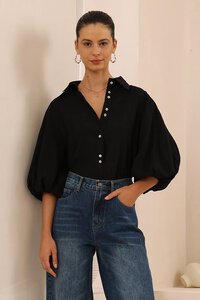 Iris Maxi Double Collar SS Shirt