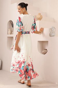 Iris Maxi Floral Wrap Maxi Dress