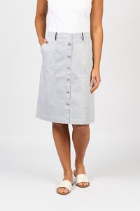 Vassalli Stripe Knee Length Skirt