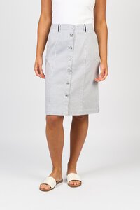 Vassalli Stripe Knee Length Skirt