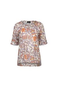 Vassalli Round Neck Elbow Sleeve Top - Tuscany