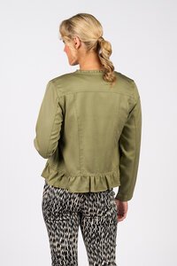 Vassalli Tencel Jacket With Frill Hem