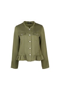 Vassalli Tencel Jacket With Frill Hem