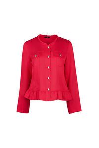 Vassalli Tencel Jacket With Frill Hem