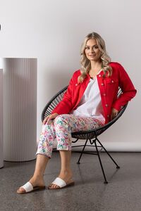 Vassalli Tencel Jacket With Frill Hem