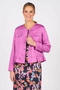 Vassalli Tencel Jacket With Frill Hem