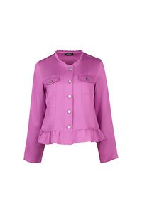 Vassalli Tencel Jacket With Frill Hem