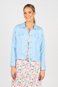 Vassalli Linen Viscose Frayed Seams Jacket