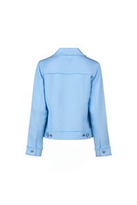 Vassalli Linen Viscose Frayed Seams Jacket