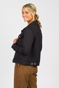 Vassalli Linen Viscose Frayed Seams Jacket