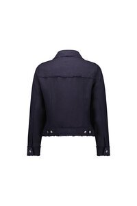 Vassalli Linen Viscose Frayed Seams Jacket
