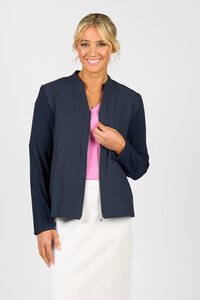 Vassalli Zip Up Jacket With Knit Panels