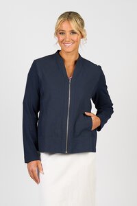 Vassalli Zip Up Jacket With Knit Panels