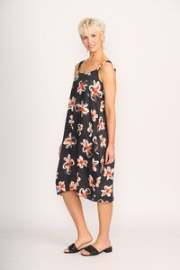 Foil Adjustable Straps Dress