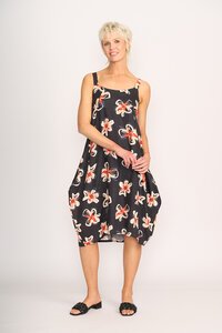 Foil Adjustable Straps Dress
