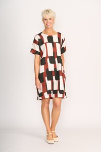 Preen Contrast Facing Shift Dress