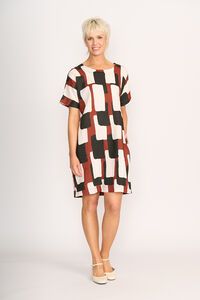 Preen Contrast Facing Shift Dress