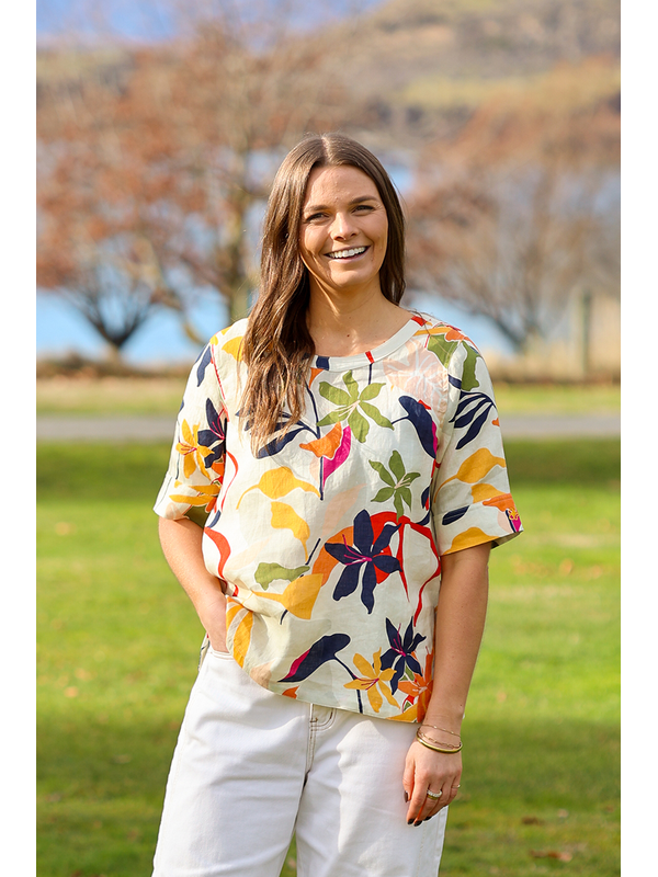 Foil Pleat Back Top