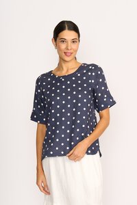 Foil Pleat Back Top