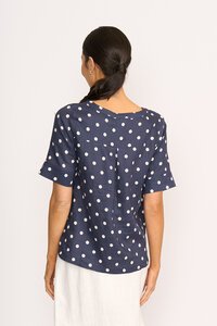 Foil Pleat Back Top