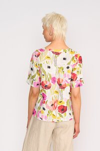 Foil Pleat Back Top