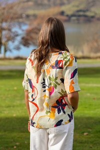 Foil Pleat Back Top