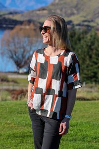 Foil Pleat Back Top
