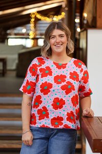 Foil Pleat Back Top