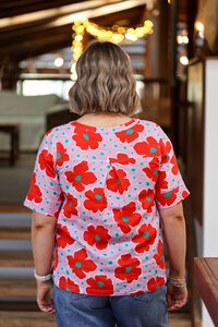 Foil Pleat Back Top