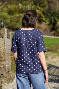 Foil Pleat Back Top