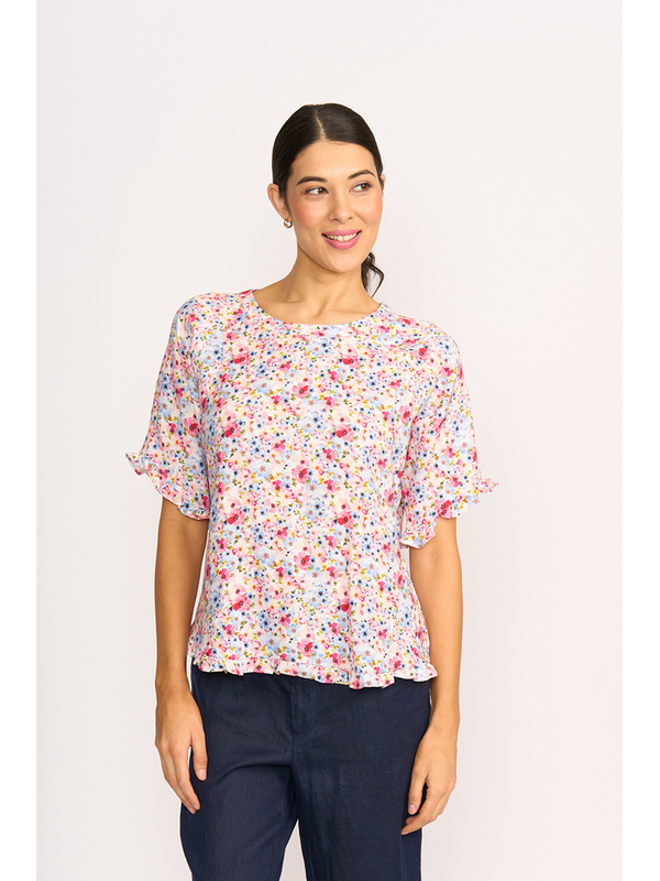 Preen Ruffles & Scoop Hem Top