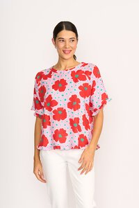 Preen Ruffles & Scoop Hem Top