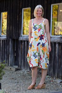 Foil Adjustable Straps Dress