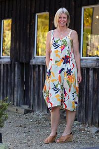 Foil Adjustable Straps Dress