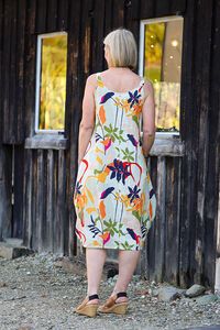 Foil Adjustable Straps Dress