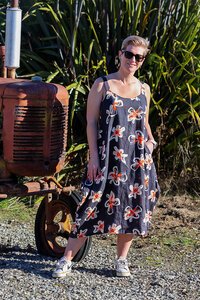 Foil Adjustable Straps Dress
