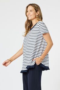 Clarity Stripe Frill Me Tee