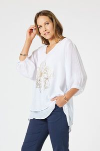 Clarity Gold Flower 2 in 1 Top