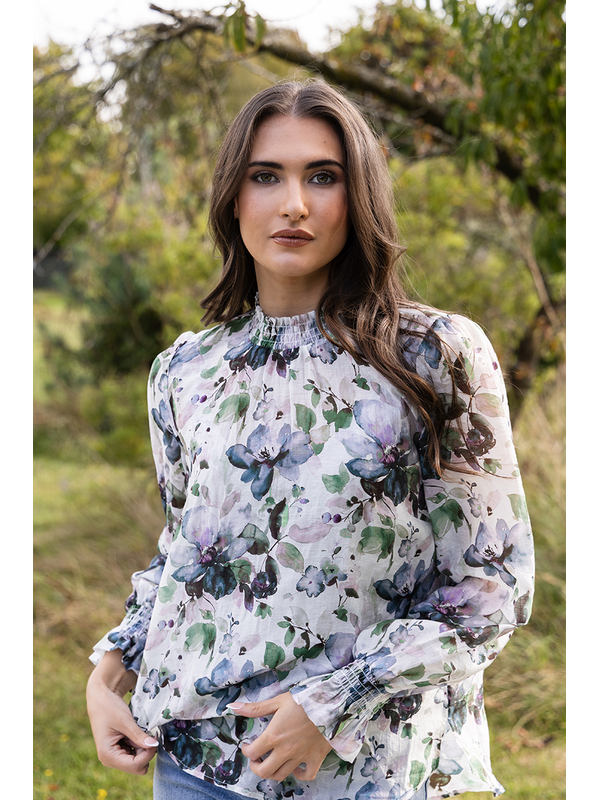 Seeking Lola Notting Hill Water Bloom L/S Top