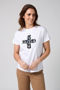 Stella + Gemma Ace Leopard Cross Tee