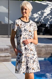 Foil A-Line Dress
