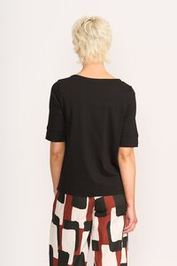 Esplanade Wide Neck Elbow Sleeve Top