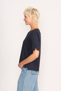 Esplanade Wide Neck Elbow Sleeve Top