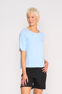 Esplanade Wide Neck Elbow Sleeve Top