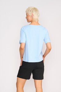 Esplanade Wide Neck Elbow Sleeve Top