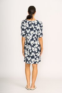 Foil Shirr The Cuff Dress