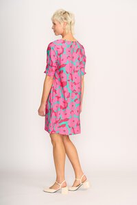 Foil Shirr The Cuff Dress